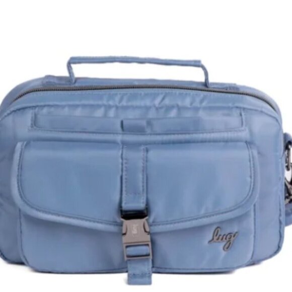 lug Handbags - LUG- SIDECAR> Blue Moon with Aloha Teal interior